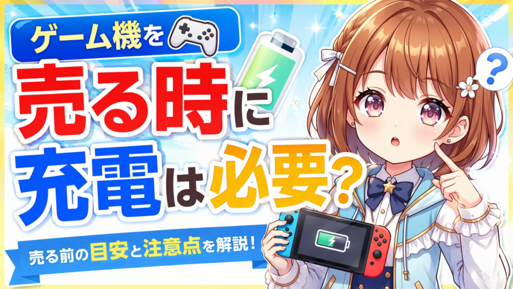 ゲーム機 売る時 充電